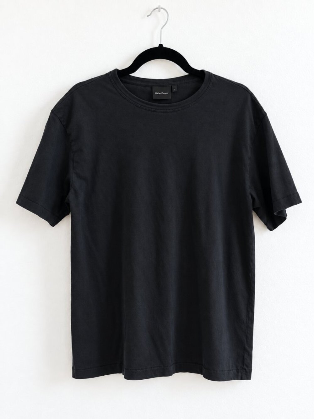 Richer Poorer Mens Black Short Sleeve T Shirt, 100% Organic Cotton